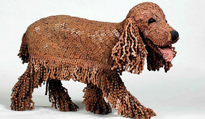 Sculptures de chiens en chaînes de vélo par Nirit Levav chien chaine de velo 1 Sculptures de chiens en chaînes de vélo Nirit Levav
