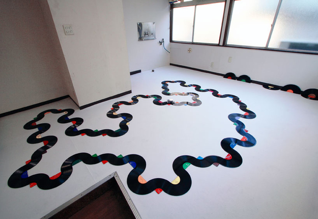 sculpture-musciale-vinnyles-2 sculptures musicales vinyles par Lyota Yagi