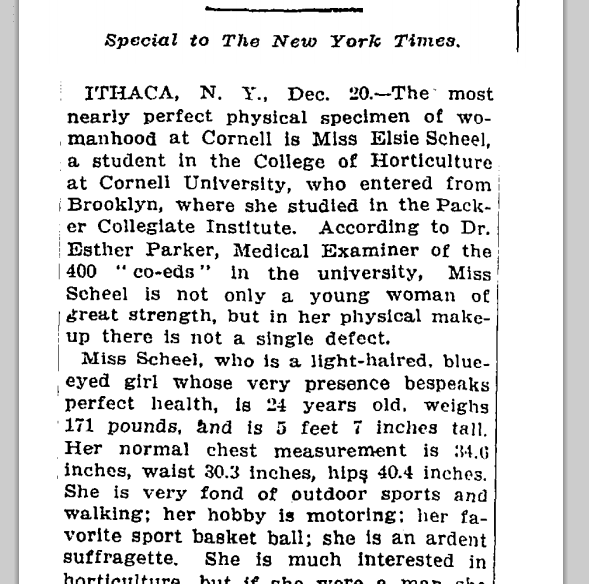La femme parfaite en 1912 Elsie Scheel Elsie Scheel la femme parfaite
