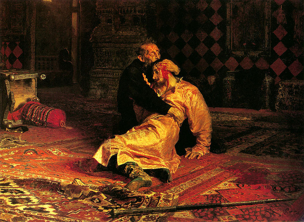 Tableaux de grands maîtres en pop culture Ivan le Terrible et son fils Ivan Ivan-le-Terrible-et-son-fils-Ivan