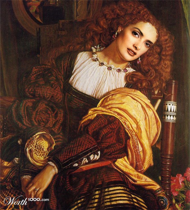 Des stars dans des classiques de la peinture célébrités classique peinture Salma Hayek célébrités-classique-peinture-Salma-Hayek