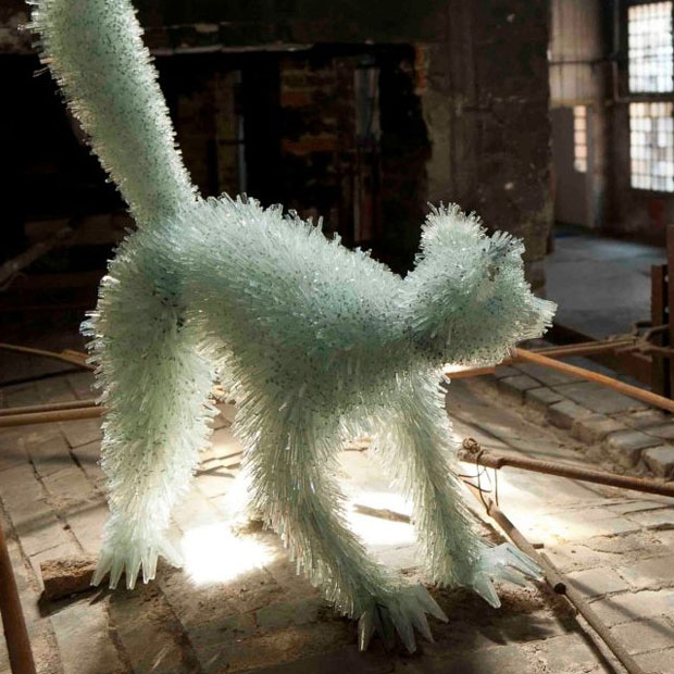 Des sculptures d'animaux en échardes de verre par Marta Klonowska sculptures echardes verre 8 sculptures-echardes-verre-8