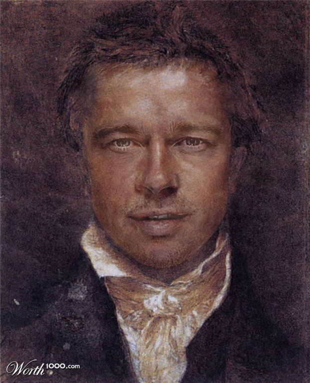 Des stars dans des classiques de la peinture stars classique peinture Brad Pitt stars-classique-peinture-Brad-Pitt