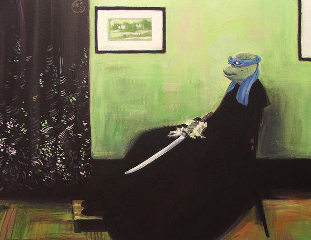 Tableaux de grands maîtres en pop culture tortue ninja whistler tortue-ninja-whistler