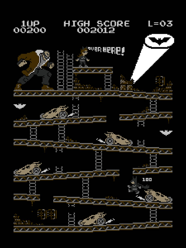 Donkey Kong Mash-Up 8-Bit par Baznet baznet donkey kong batman baznet-donkey-kong-batman