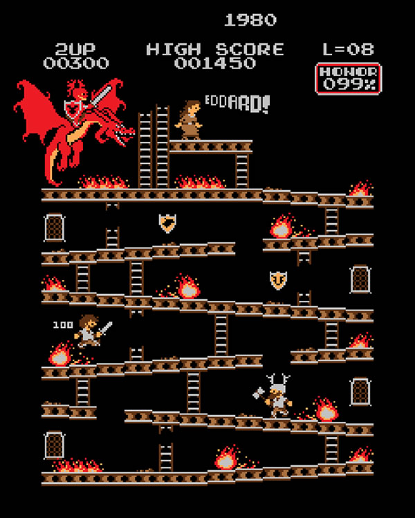 Donkey Kong Mash-Up 8-Bit par Baznet baznet donkey kong game of thrones baznet-donkey-kong-game-of-thrones