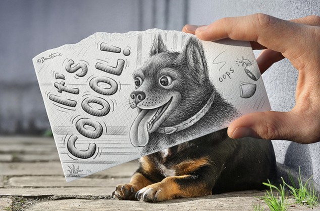 Combinaisons dessin-photo par Ben Heine combinaison dessin photo ben heine 18 combinaison-dessin-photo-ben-heine-18