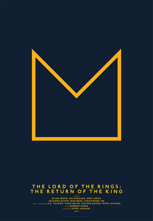 Des affiches de film minimalistes affiches de films minimalistes le retour du roi affiches de film minimalistes le-retour-du-roi