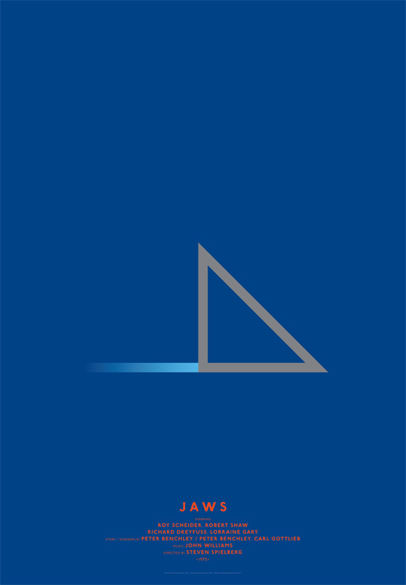 Des affiches de film minimalistes affiches de films minimalistes les dents de la mer affiches de film minimalistes les-dents-de-la-mer