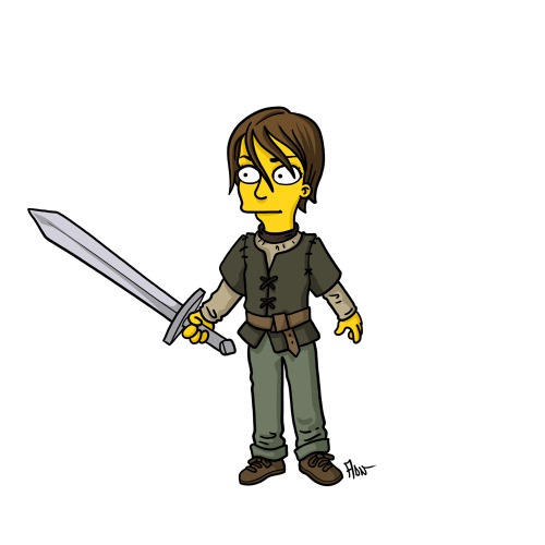 Une simpsonisation des personnages de Game of Thrones les personnages de game of thrones en simpsons arya stark les-personnages-de-game-of-thrones-en-simpsons-arya-stark