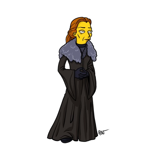 Une simpsonisation des personnages de Game of Thrones les personnages de game of thrones en simpsons catelyn stark les-personnages-de-game-of-thrones-en-simpsons-catelyn-stark