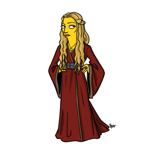 Une simpsonisation des personnages de Game of Thrones les personnages de game of thrones en simpsons cersei lannister les-personnages-de-game-of-thrones-en-simpsons-cersei-lannister