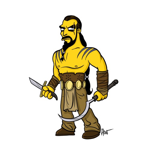 Une simpsonisation des personnages de Game of Thrones les personnages de game of thrones en simpsons khal drogo les-personnages-de-game-of-thrones-en-simpsons-khal-drogo