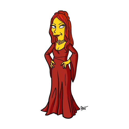 Une simpsonisation des personnages de Game of Thrones les personnages de game of thrones en simpsons melissandre les-personnages-de-game-of-thrones-en-simpsons-melissandre