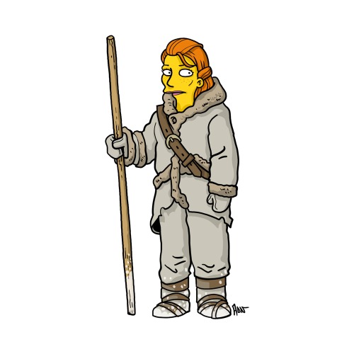 Une simpsonisation des personnages de Game of Thrones les personnages de game of thrones en simpsons ygritte les-personnages-de-game-of-thrones-en-simpsons-ygritte