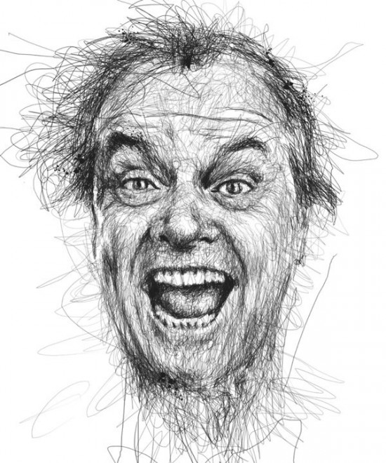 Portraits gribouillis par Vince Low portraits gribouillis vince jack nicholson portraits-gribouillis-vince-jack-nicholson