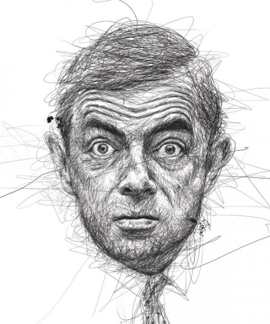 Portraits gribouillis par Vince Low portraits gribouillis vince mr bean portraits-gribouillis-vince-mr-bean