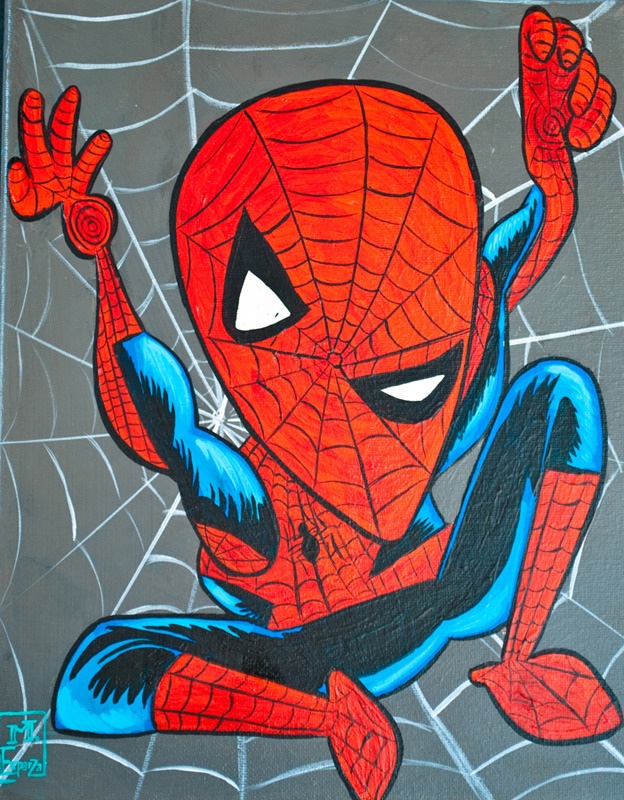 Peintures de Super Héros dans le style Picasso par Mike Esparza superheros style picasso mike esparza spiderman superheros-style-picasso-mike-esparza-spiderman