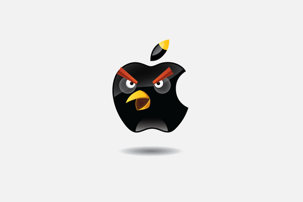 Angry Brands - une parodie Angry Birds pour les logos de marques Angry Brands parodie logo Apple Angry-Brands-parodie-logo-Apple
