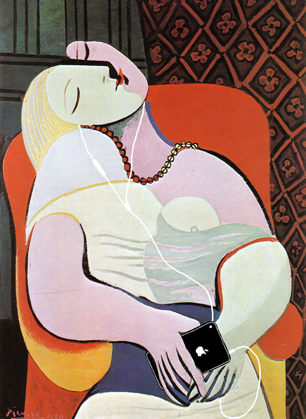 Des smartphones dans des classiques de la peinture le reve picasso le-reve-picasso