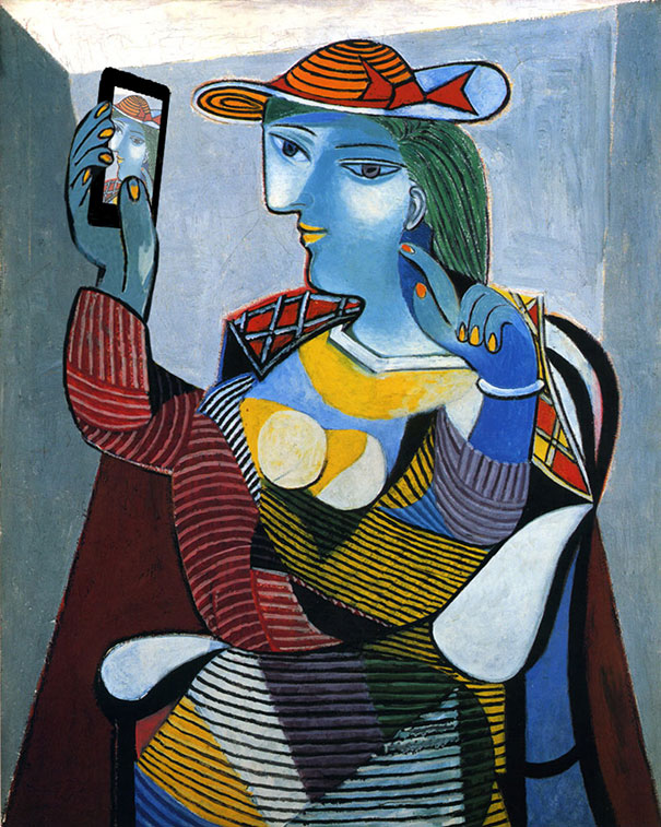Des smartphones dans des classiques de la peinture portrait de marie therese walker picasso portrait-de-marie-therese-walker-picasso