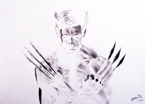 Un artiste dessine en négatif brian lai dessine en negatif wolverine original brian-lai-dessine-en-négatif-wolverine-original