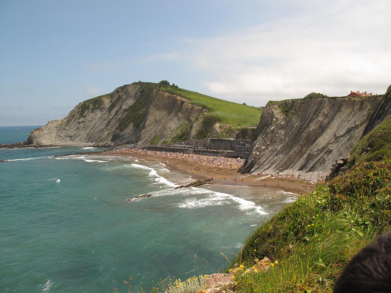 Plage d’Itzurun et flysch de Zumaia Plage d’Itzurun et falaises du flysch de Zumaia au Pays basque espagnol