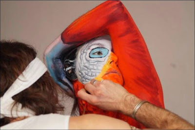 Body Painting perroquet par Johannes Stötter body painting perroquet johannes stoetter 4 body-painting-perroquet-johannes-stoetter-4