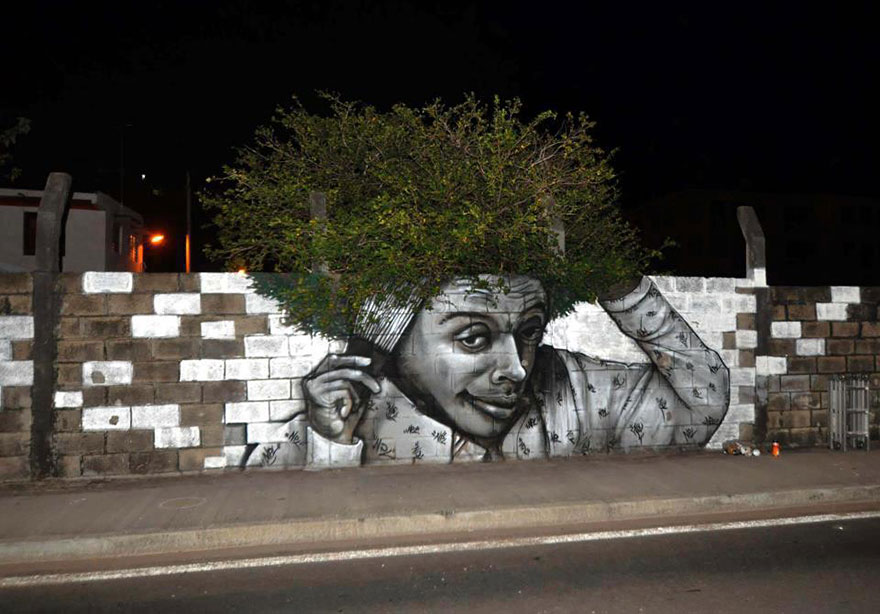 28 oeuvres de street art interagissant avec leur environnement 28 oeuvres de street art interagissant avec leur environnement 28-oeuvres-de-street-art-interagissant-avec-leur-environnement-cheveux