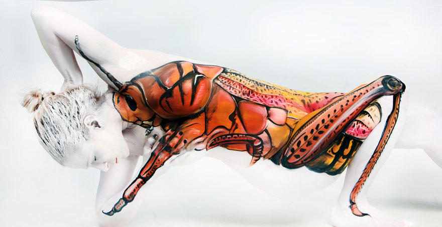 Les body-painting d'organes et d'animaux de Gesine Marwedel body painting organes animaux gesine marwedel 7 body-painting-organes-animaux-gesine-marwedel-7