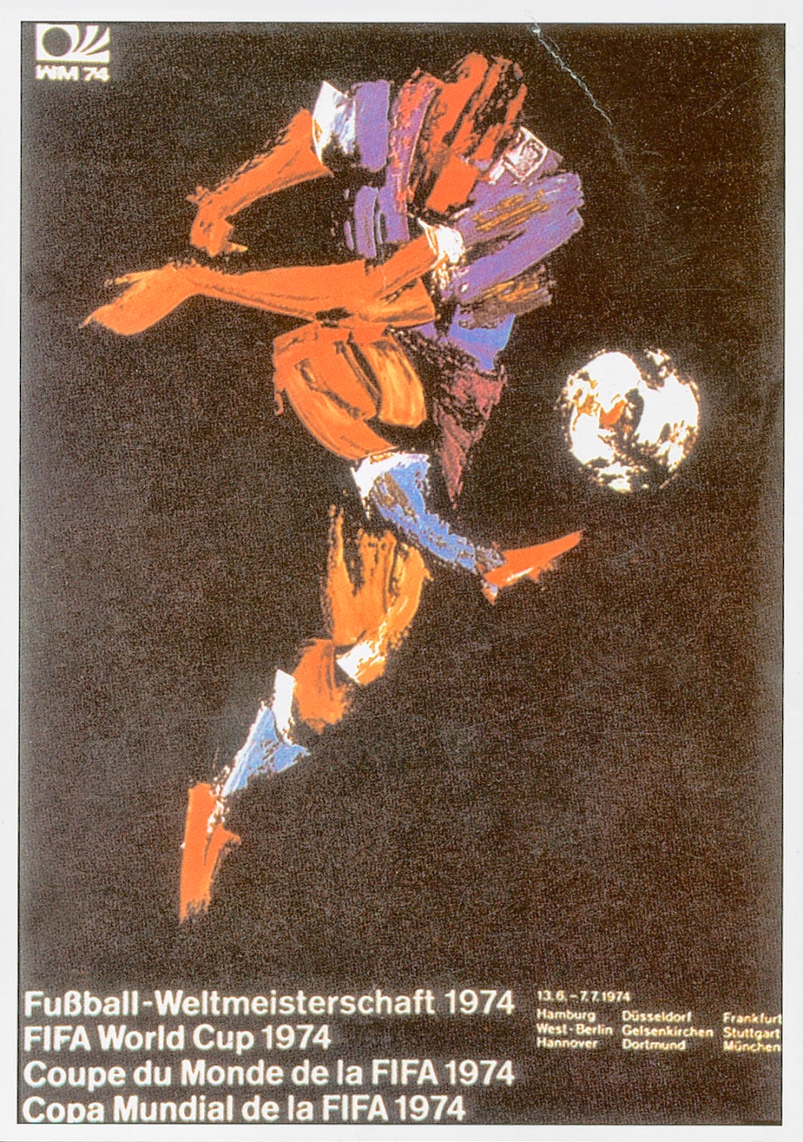 Posters de la coupe du monde de foot de 1930 à 1994 posters coupe du monde football fifa allemagne 1974 posters de la coupe du monde-football-fifa-allemagne-1974