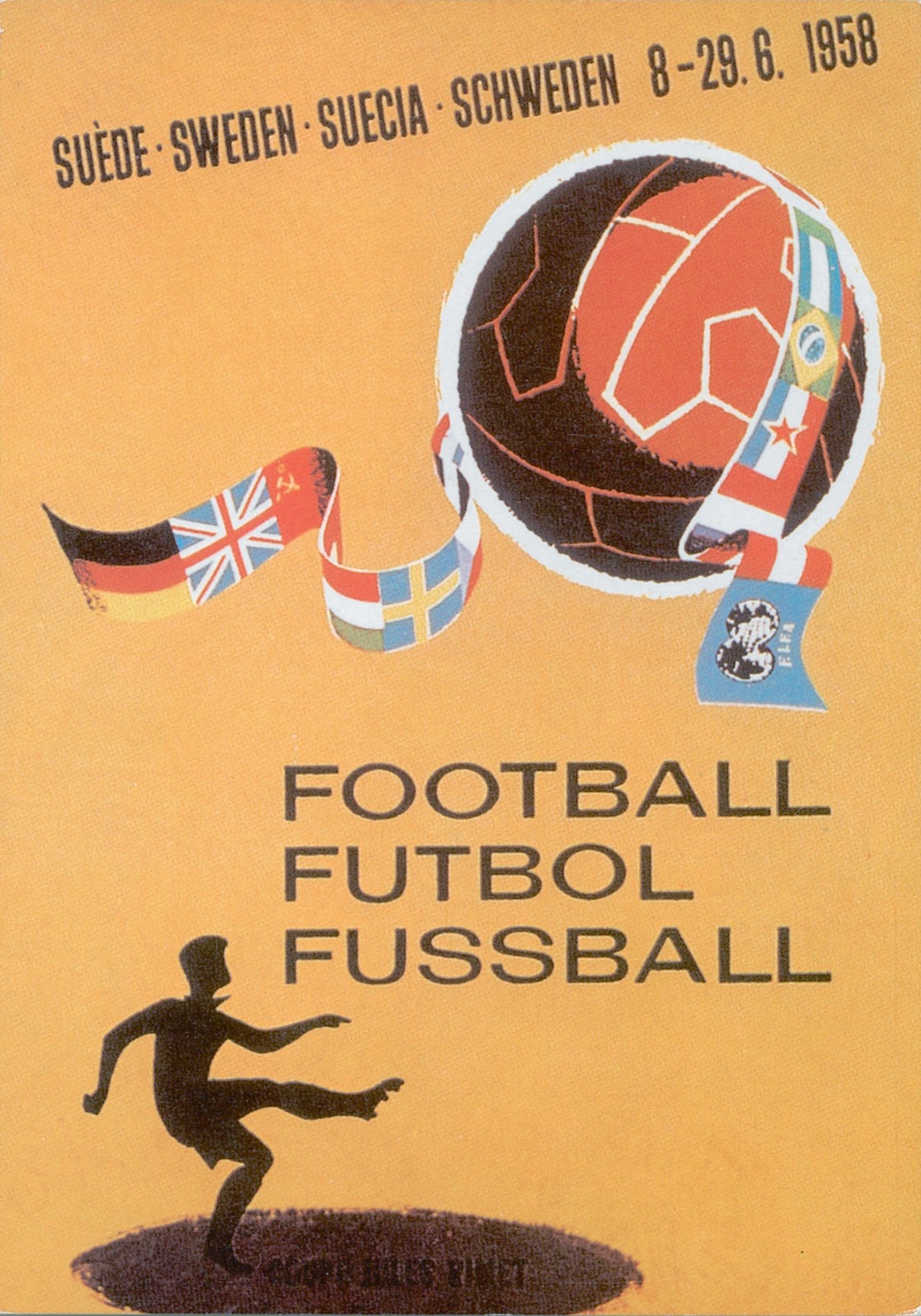 Posters de la coupe du monde de foot de 1930 à 1994 posters coupe du monde football fifa suede 1958 posters de la coupe du monde-football-fifa-suede-1958