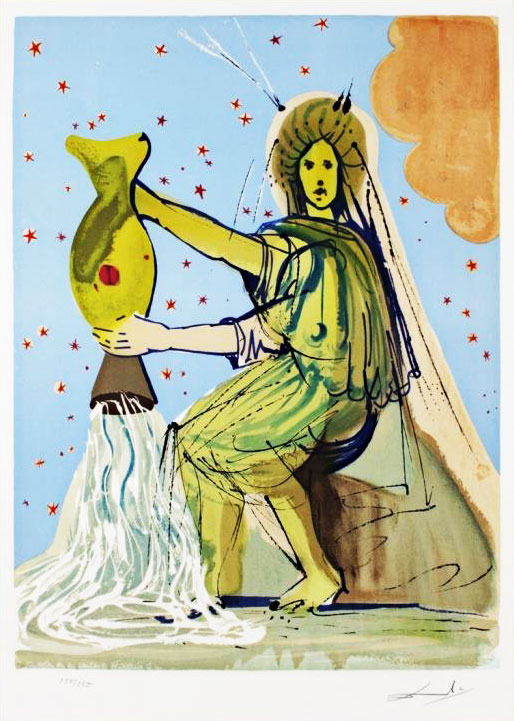 Les signes du zodiaque par Salvador Dali les 12 signes du zodiaque par salvador dali verseau les-12-signes-du-zodiaque-par-salvador-dali-verseau