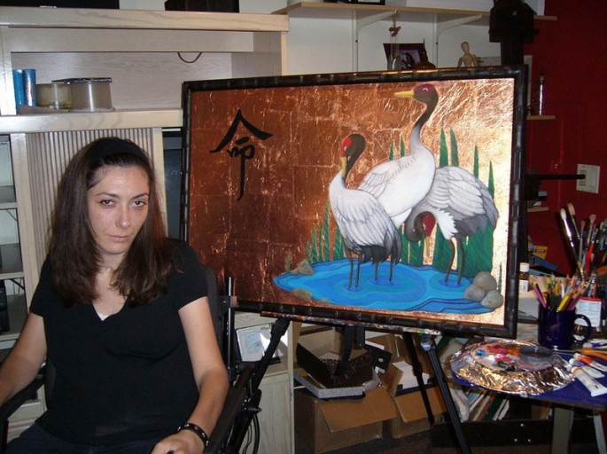 Paralysée, Mariam Paré peint avec sa bouche Mariam Pare paralysee peint avec sa bouche 7 Mariam-Pare-paralysee-peint-avec-sa-bouche-7