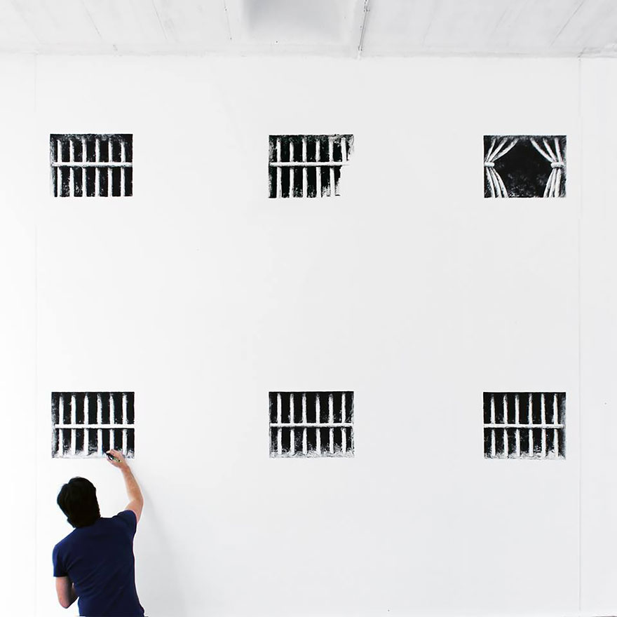 Le street-art poétique de Pejac le street art poetique de pejac rideaux valence le-street-art-poetique-de-pejac-rideaux-valence