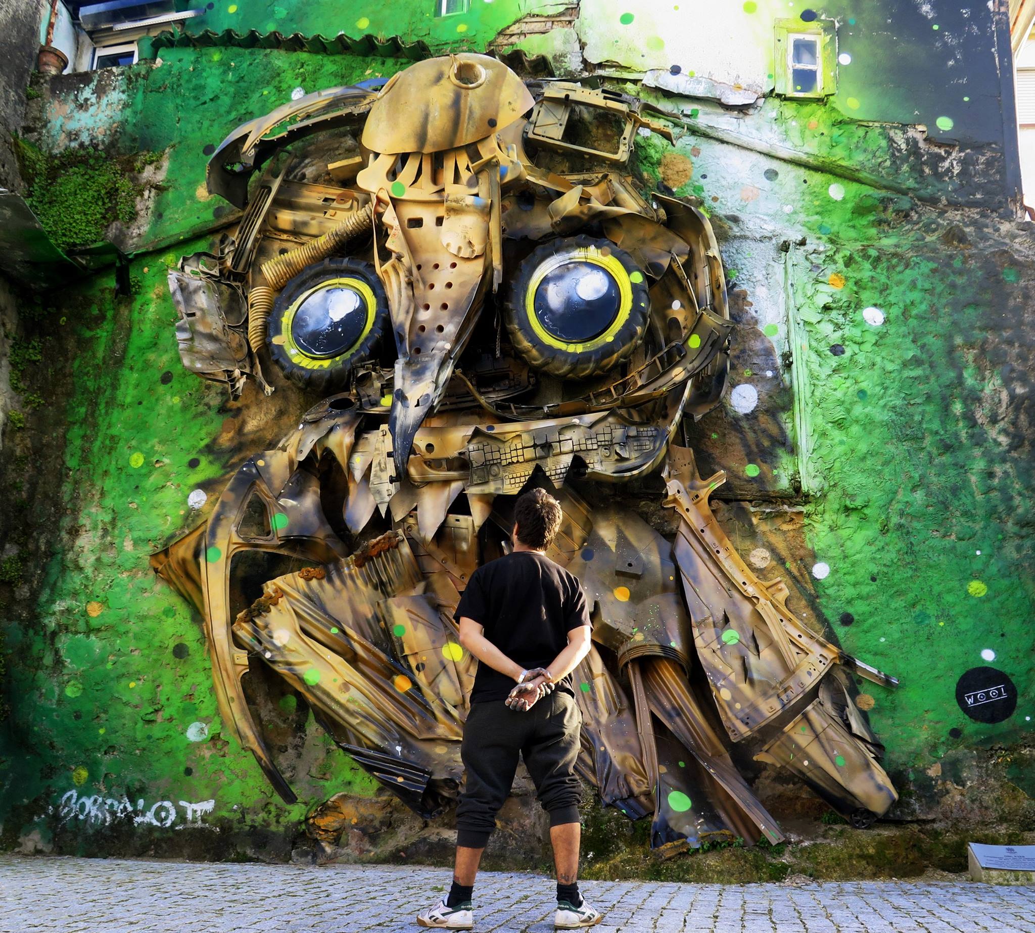Street art: une magnifique sculpture de hibou avec des matériaux de recyclage street art magnifique sculpture de hibou en materiau recycles arthur bordalo 2 1 street-art-magnifique-sculpture-de-hibou-en-materiau-recycles-arthur-bordalo-2