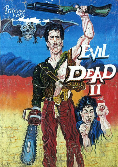 Les affiches de films peintes à la main du Ghana affiches de films peintes a la main ghana evil dead 2 affiches-de-films-peintes-a-la-main-ghana-evil-dead-2