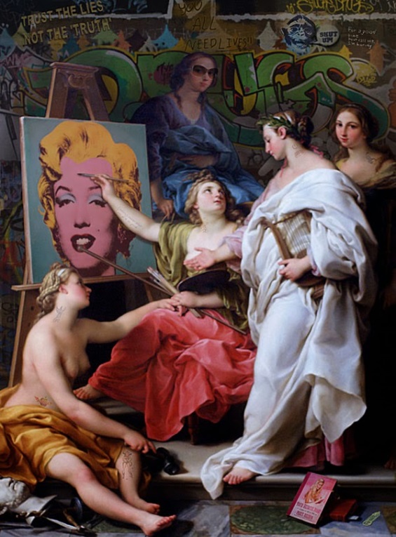 Du street art dans des classiques de la peinture par Marco Battaglini marco battaglini mash up street art dans des classiques de la peinture renaissance pop culture 3 marco-battaglini-mash-up-street-art-dans-des-classiques-de-la-peinture-renaissance-pop-culture-3