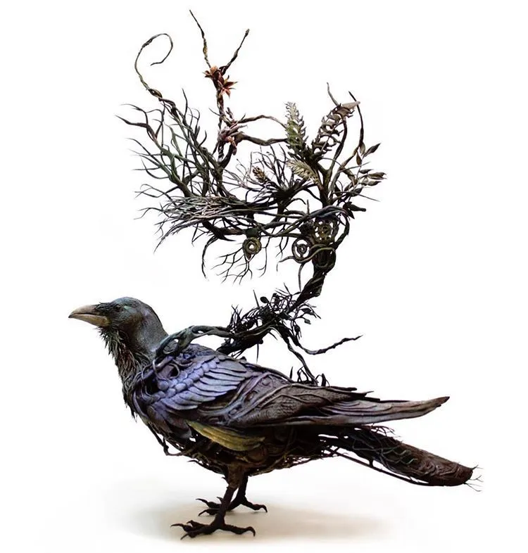 Les sculptures d'animaux surréalistes de Ellen Jewett de nouvelles sculptures surrealistes d animaux meles a de la flore de Ellen Jewett 10 de-nouvelles-sculptures-surrealistes-d-animaux-meles-a-de-la-flore-de-Ellen-Jewett-9