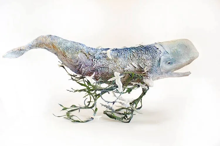 Les sculptures d'animaux surréalistes de Ellen Jewett de nouvelles sculptures surrealistes d animaux meles a de la flore de Ellen Jewett 2 de-nouvelles-sculptures-surrealistes-d-animaux-meles-a-de-la-flore-de-Ellen-Jewett-2