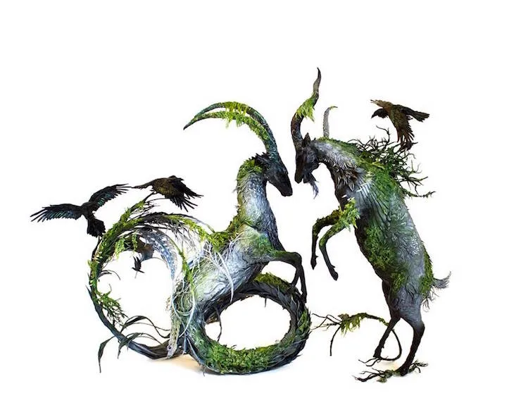 Les sculptures d'animaux surréalistes de Ellen Jewett de nouvelles sculptures surrealistes d animaux meles a de la flore de Ellen Jewett 6 de-nouvelles-sculptures-surrealistes-d-animaux-meles-a-de-la-flore-de-Ellen-Jewett-5