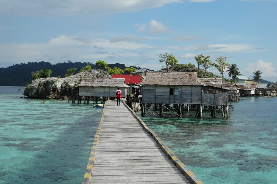 Les Bajau, les « gitans de la mer » et leur étonnante adaptation à l’apnée village bajau kabalutan iles togian sulawesi Village Bajau de Kabalutan sur pilotis dans les îles Togian à Sulawesi
