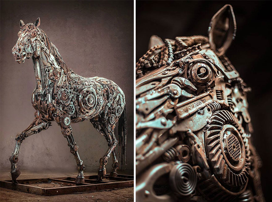 Les sculptures d'animaux steampunk en recyclage de ferraille de Hasan Novrozi sculptures d animaux steampunk en recyclage de ferraille de Hasan Novrozi 2 sculptures-d-animaux-steampunk-en-recyclage-de-ferraille-de-Hasan-Novrozi-2