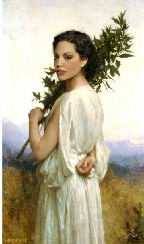 Des stars dans des peintures célèbres par Bénédicte Lacroix stars dans des peintures celebres par Benedicte Lacroix angelina jolie branche de laurier william adolphe bouguereau stars-dans-des-peintures-celebres-par-Benedicte-Lacroix-angelina-jolie-branche-de-laurier-william-adolphe-bouguereau