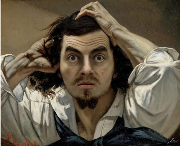Des stars dans des peintures célèbres par Bénédicte Lacroix stars dans des peintures celebres par Benedicte Lacroix mr bean le desespere gustave courbet stars-dans-des-peintures-celebres-par-Benedicte-Lacroix-mr-bean-le-desespere-gustave-courbet