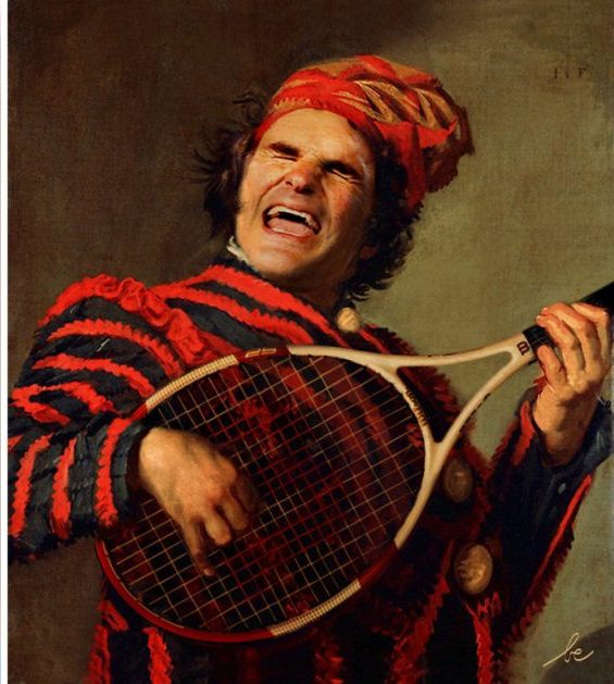 Des stars dans des peintures célèbres par Bénédicte Lacroix stars dans des peintures celebres par Benedicte Lacroix roger federer joueur de luth franz hals stars-dans-des-peintures-celebres-par-Benedicte-Lacroix-roger-federer-joueur-de-luth-franz-hals