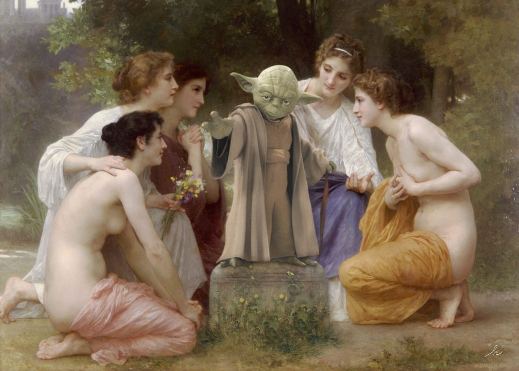 Des stars dans des peintures célèbres par Bénédicte Lacroix stars dans des peintures celebres par Benedicte Lacroix yoda admiration william adolphe bouguereau stars-dans-des-peintures-celebres-par-Benedicte-Lacroix-yoda-admiration-william-adolphe-bouguereau