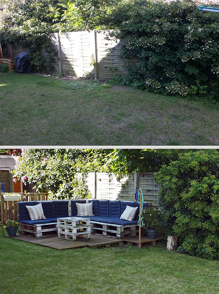 Bricolage: une terrasse et un salon de jardin en palettes Bricolage une terrasse et un salon de jardin en palettes 14 Bricolage-une-terrasse-et-un-salon-de-jardin-en-palettes-14