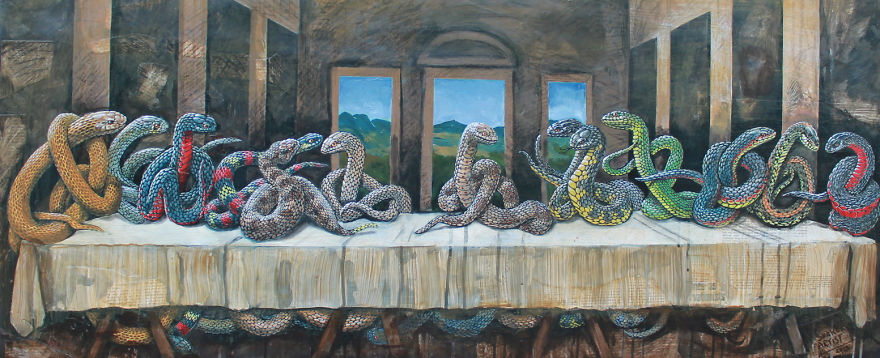 Des serpents dans des tableaux célèbres Des serpents dans des tableaux celebres 9 Des-serpents-dans-des-tableaux-celebres-9