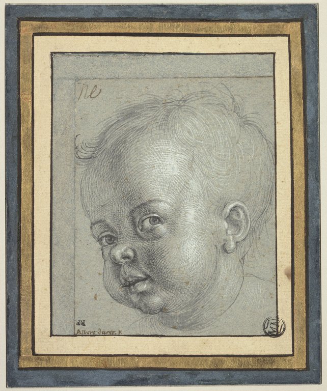 albrecht durer tete enfant Étude d'une tête d'enfant par Albrecht Dürer au début du XVIe siècle